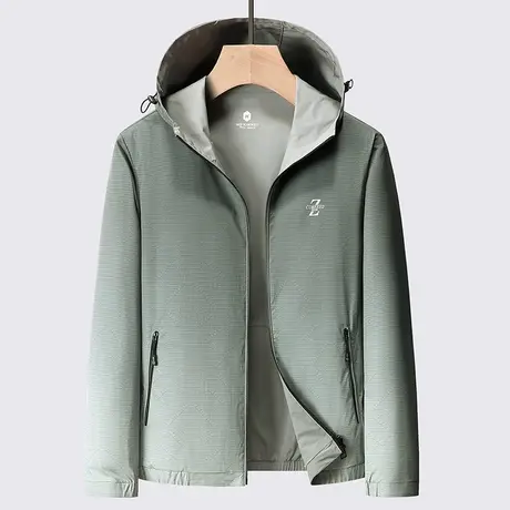 双面两穿夹克外套男士潮春季商务休闲连帽防风抗皱宽松上衣春秋装商品大图