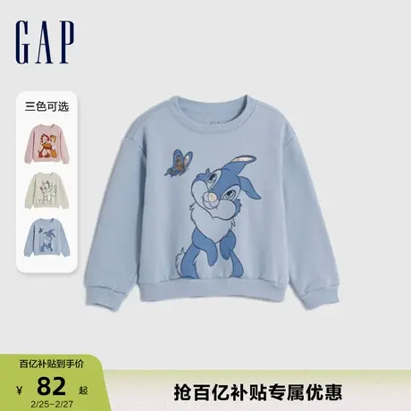 【迪士尼联名】Gap女幼童秋冬抓绒卫衣儿童装洋气保暖上衣785911商品大图