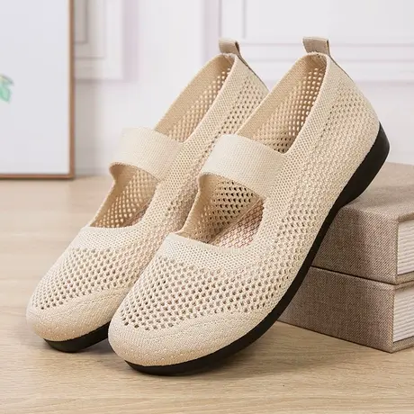 软底防滑妈妈鞋夏季透气老人凉鞋中老年奶奶镂空网鞋女老北京布鞋商品大图