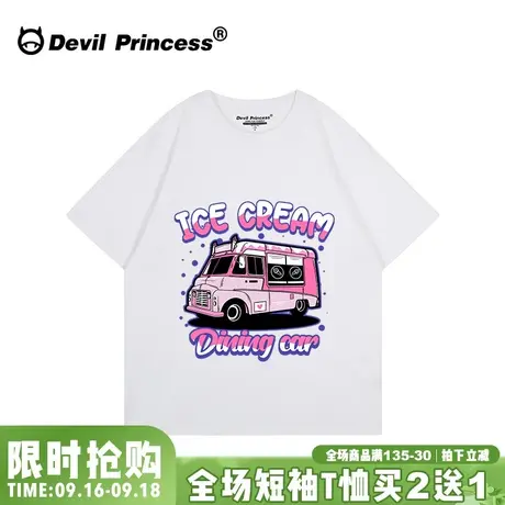 千禧辣妹风宽松甜酷ins潮牌白色t恤女2023年夏季新款纯棉半袖上衣图片