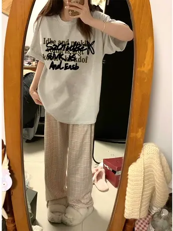 纯棉短袖t恤女夏季2023新款美式复古小众设计感潮牌宽松半袖上衣商品大图