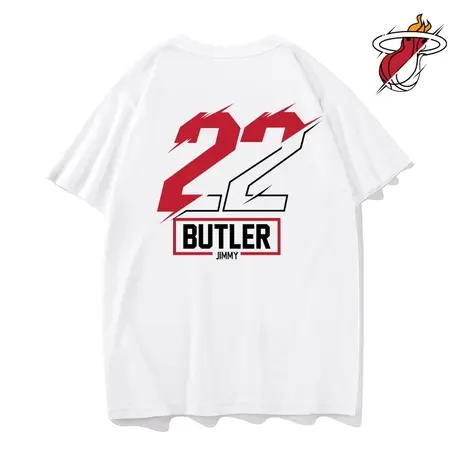 秀洛热火队巴特勒22号t恤男美式篮球运动训练服短袖宽松纯棉半袖商品大图