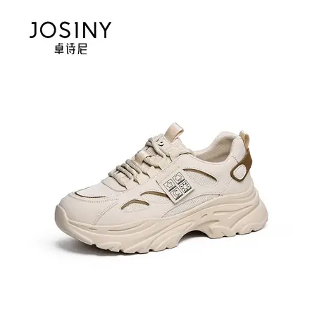 卓诗尼圆头系带运动休闲鞋简约秋季新款ins酷潮老爹鞋女港风女鞋商品大图