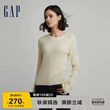 Gap女装秋季2023新款舒适宽松打底针织衫793890时尚休闲毛衣图片