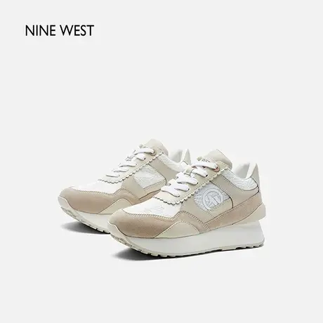 Nine West/玖熙显脚小厚底阿甘鞋女2025夏季新款小个子增高复古商品大图