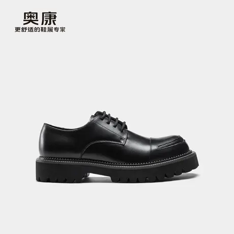 奥康 男鞋2025夏皮鞋商务正装厚底增高英伦风休闲皮鞋商品大图