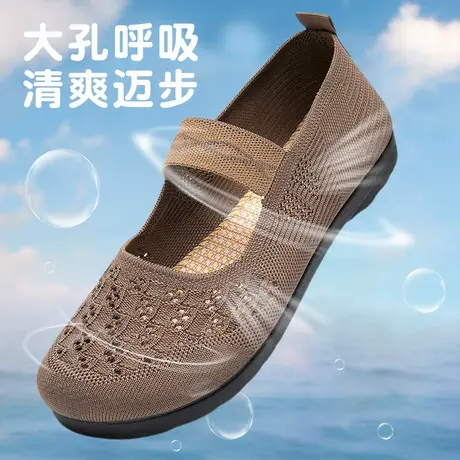 老北京布鞋女鞋官方旗舰店正品女士新款软底平底鞋透气网面妈妈鞋商品大图