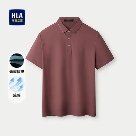 HLA/海澜之家凉感短袖POLO衫2025春夏新款透气时尚翻领上衣男图片