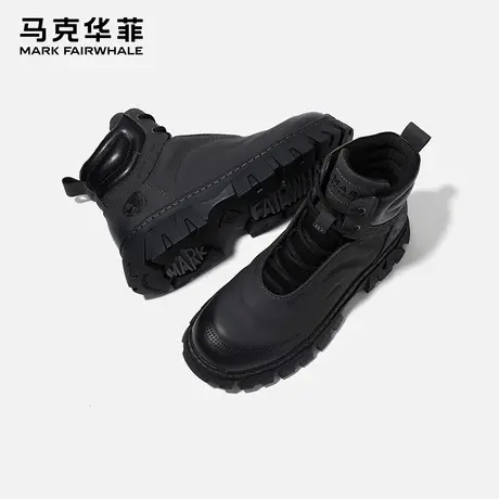 马克华菲马丁靴男2025冬季新款加绒棉鞋雪地靴男高帮男鞋工装靴子商品大图