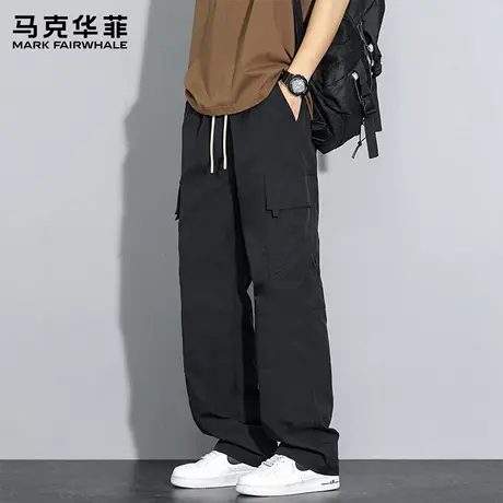 马克华菲美式伞兵裤男生2025新款秋季直筒裤宽松痞帅百搭休闲裤X商品大图