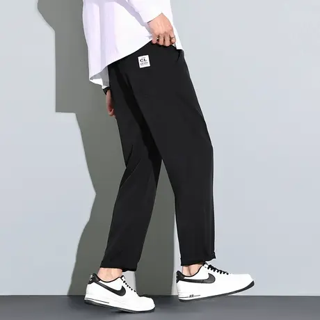 唐狮春季新款男休闲长裤宽松直筒裤宽松百搭显瘦潮流七分裤子TD商品大图