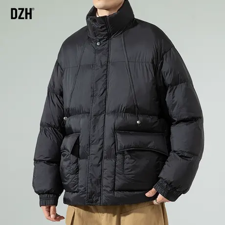 男生黑色工装棉衣外套男冬季加厚宽松休闲立领面包棉服男款棉袄子商品大图
