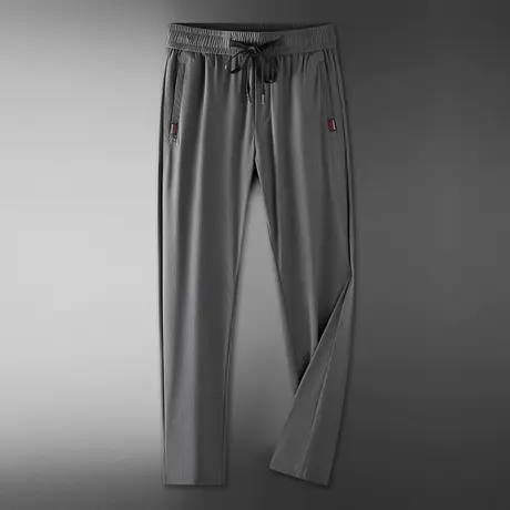 夏季男裤2023新款高端男士长裤子薄款休闲裤男宽松直筒西裤大码图片