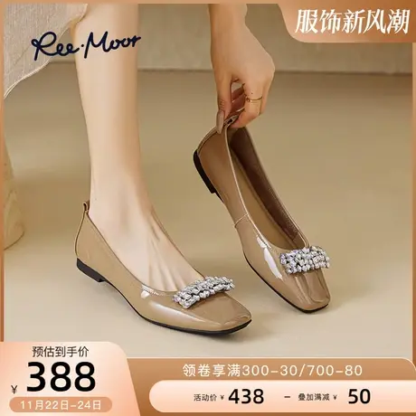 REEMOOR睿慕2024新款真皮羊皮舒适软底休闲百搭晚晚风法式单鞋女商品大图