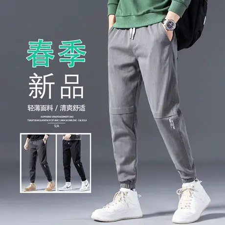 夏季春秋款工装裤男士束脚宽松九分休闲裤子男裤潮牌痞帅高端秋季商品大图