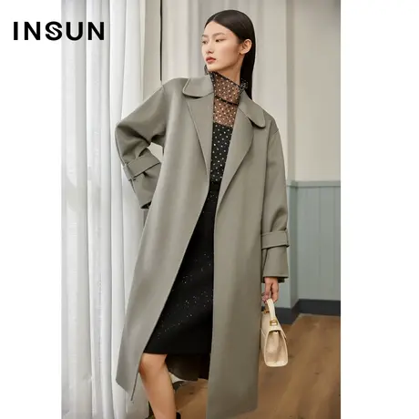 INSUN恩裳春季纯山羊绒双面呢毛呢外套商品大图