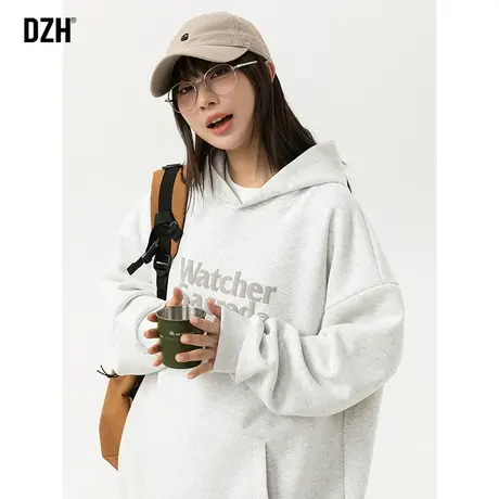 情侣日系连帽卫衣男春秋潮牌2024新款休闲运动帽衫长袖上衣打底衫图片