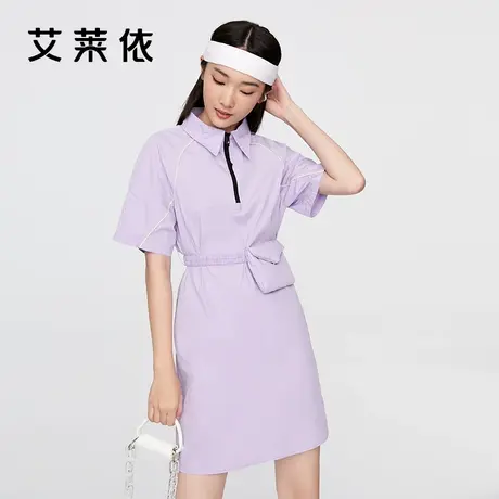 艾莱依商场同款机能风连衣裙女夏季新款时尚设计小众减龄漂亮裙子图片