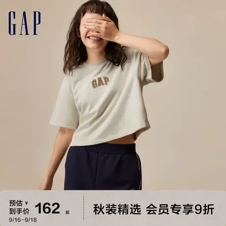 Gap女装秋季2023新款LOGO运动短袖T恤857731休闲上衣图片