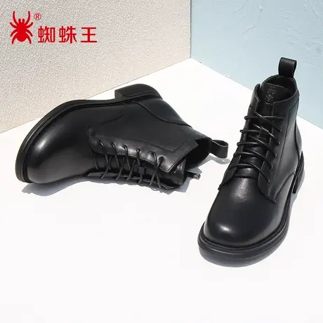 蜘蛛王断码清仓正品马丁靴女真皮2022秋商场新款短靴子女单里软底图片