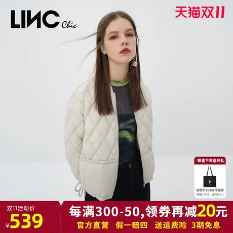 LINC金羽杰轻薄羽绒服女2023秋冬新款简约品质感短款反季专柜断码商品大图