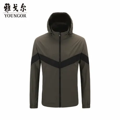 雅戈尔男士单茄克新品商务休闲可拆卸帽夹克时尚外套商品大图