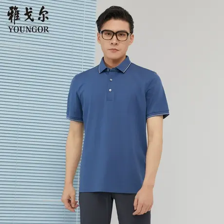 雅戈尔奥莱 商场同款男士短袖T恤新款官方正品商务休闲短袖POLO衫商品大图