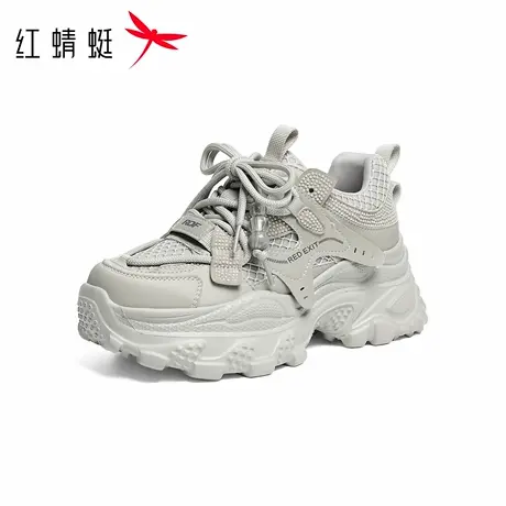 红蜻蜓老爹鞋2025秋季新款女鞋厚底系带时尚休闲鞋小个子运动鞋女图片