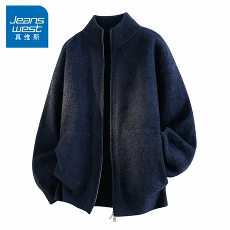 N5真维斯开衫毛衣男2025新款秋冬季男装保暖外套上衣服男款针织衫商品大图