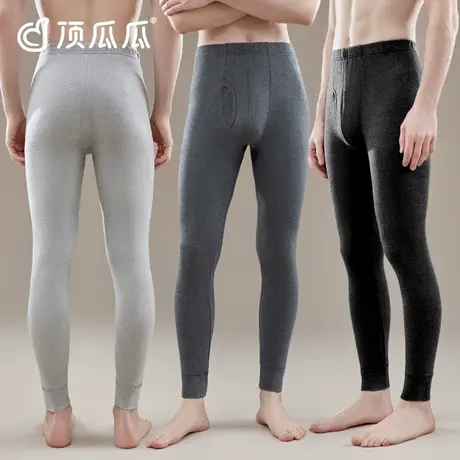 顶瓜瓜秋裤女士100%纯棉全棉内穿情侣秋冬男士薄款2025新款保暖裤图片