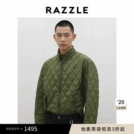 RAZZLE地素男装绿色秋季立领棉服商品大图