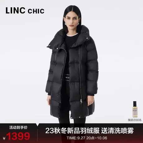 LINCCHIC金羽杰羽绒服女中长款23冬新品超轻泡芙解构设计感6322Y图片