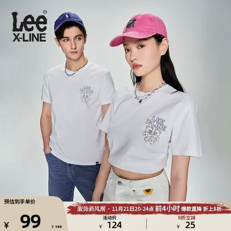 Lee舒适版经典logo印花男女同款休闲短袖T恤潮流LUT0054714LE图片