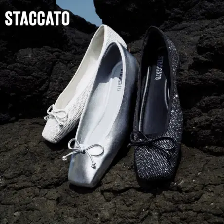 博主推荐思加图新款法式复古温柔风平底单鞋9UR51CQ3图片