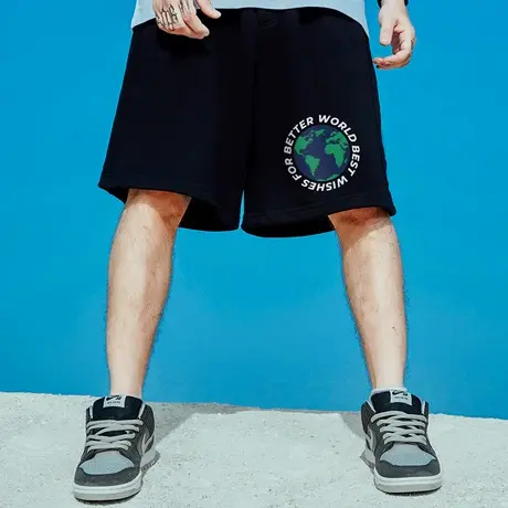 男裤胖子纯棉加肥加大码宽松加肥加大潮牌运动五分裤短裤夏季薄款图片