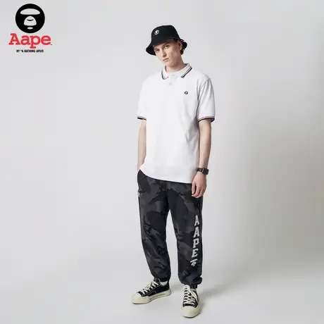 Aape旗舰店男装春夏猿颜字母印花迷彩束脚休闲长裤6982XBK图片