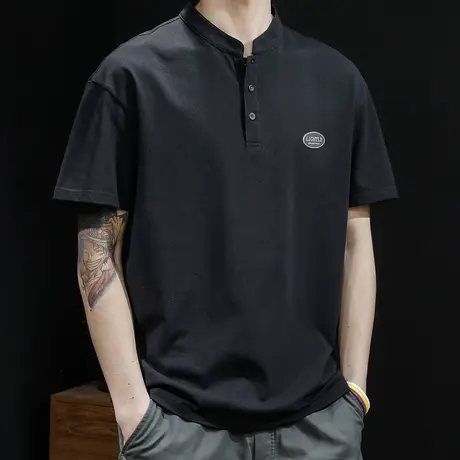 夏季Polo衫男短袖t恤男士半袖上衣潮牌大码2023新款男装体恤男款商品大图