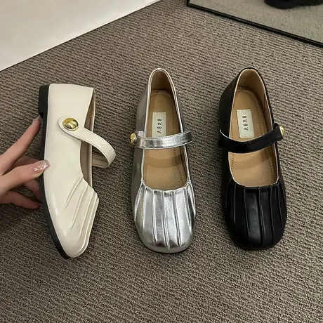 永希玛丽珍鞋女2023年夏季新款法式复古风配裙子温柔百搭平底单鞋商品大图