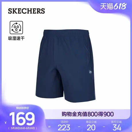 Skechers斯凯奇夏男速干透气吸湿运动裤短裤五分裤时尚百搭休闲裤商品大图