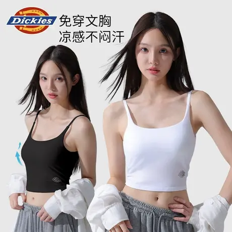 Dickies吊带背心2025新款女夏季薄款带胸垫一体式细带美背内衣商品大图