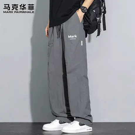 马克华菲美式休闲裤子男款夏季2025新款宽松直筒裤男士运动长裤X图片
