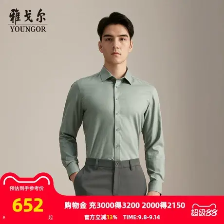 【商场同款】雅戈尔男士长袖衬衫秋季新款官方商务休闲长袖衬衫男商品大图