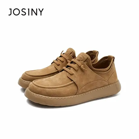 卓诗尼工装休闲鞋2025春季新款复古百搭平底休闲圆头户外工装男鞋商品大图