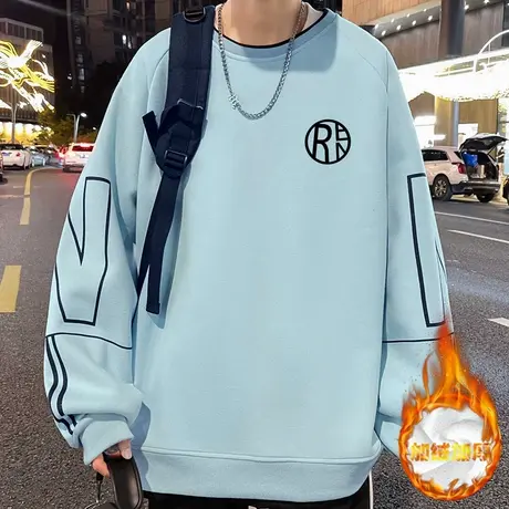 初中生加绒卫衣男秋冬款16青少年衣服男装15岁13高中生长袖T恤14商品大图