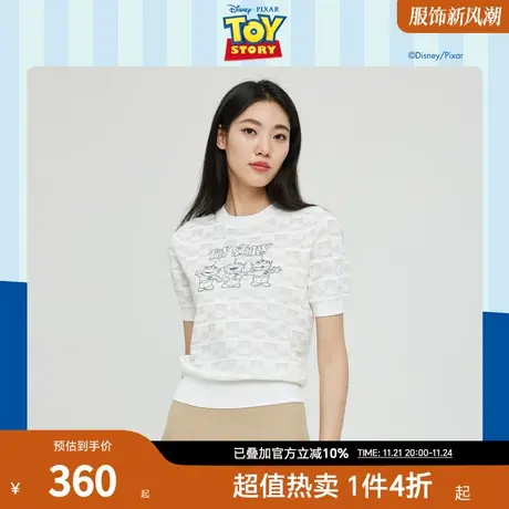 【迪士尼玩具总动员系列】PRICH23夏新款珠片图案圆领针织衫图片
