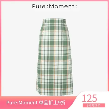 Pure:Moment/半身裙春秋新款格纹休闲时尚半裙4A8240181图片