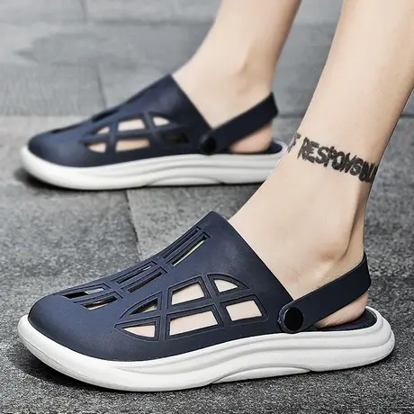 雨鞋男款潮时尚钓鱼水鞋厨师鞋厨房防滑胶鞋户外溯溪涉水鞋防水鞋商品大图