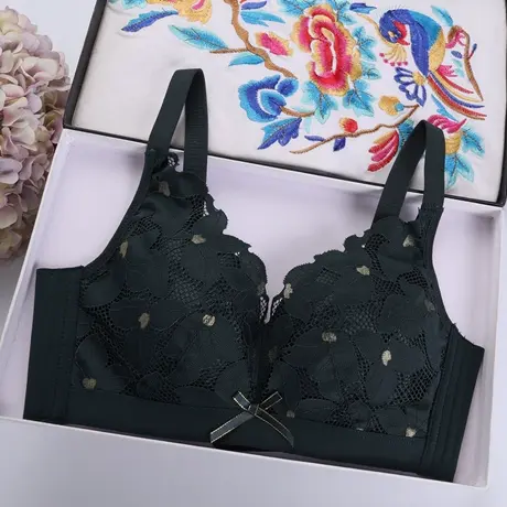 梅花女夏季超薄杯文胸薄款大码透气聚拢无钢圈无海绵女士文胸罩图片