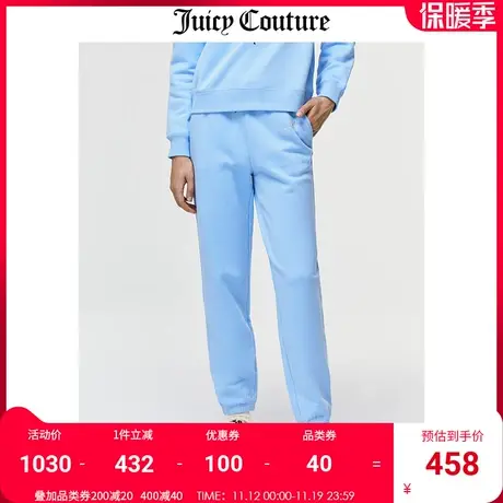 Juicy Couture橘滋休闲裤女美式秋冬新款运动束脚卫裤针织运动裤商品大图