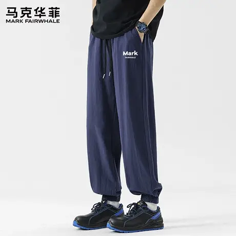 马克华菲裤子男款夏季薄款2025新款束脚宽松运动裤纯棉男士休闲裤图片